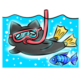 Black cat's life 3 sticker #14202842