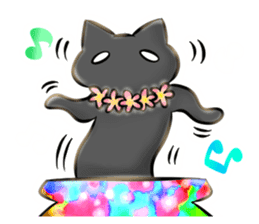 Black cat's life 3 sticker #14202844