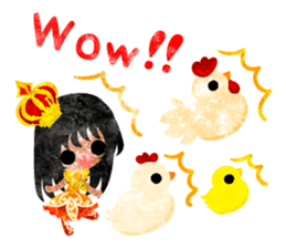 Pretty little people -Cute Chickens- sticker #14204142