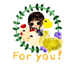 Pretty little people -Cute Chickens- sticker #14204143