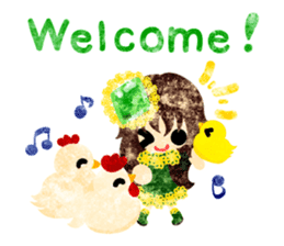 Pretty little people -Cute Chickens- sticker #14204144