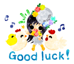 Pretty little people -Cute Chickens- sticker #14204145