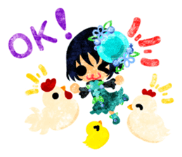 Pretty little people -Cute Chickens- sticker #14204146