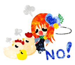 Pretty little people -Cute Chickens- sticker #14204147
