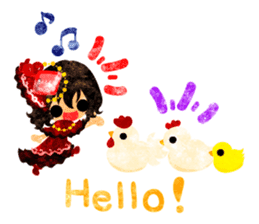 Pretty little people -Cute Chickens- sticker #14204150