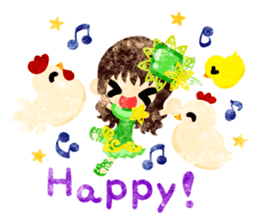 Pretty little people -Cute Chickens- sticker #14204153