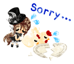 Pretty little people -Cute Chickens- sticker #14204154