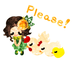 Pretty little people -Cute Chickens- sticker #14204156