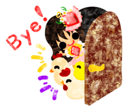 Pretty little people -Cute Chickens- sticker #14204160