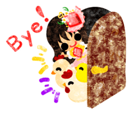 Pretty little people -Cute Chickens- sticker #14204160