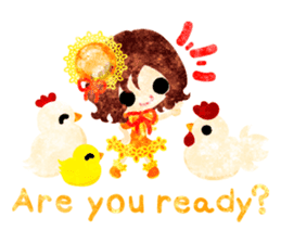 Pretty little people -Cute Chickens- sticker #14204161