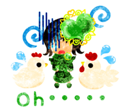 Pretty little people -Cute Chickens- sticker #14204169