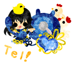 Pretty little people -Cute Chickens- sticker #14204171