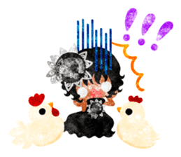 Pretty little people -Cute Chickens- sticker #14204173