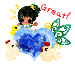 Pretty little people -Cute Chickens- sticker #14204176