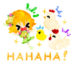 Pretty little people -Cute Chickens- sticker #14204178