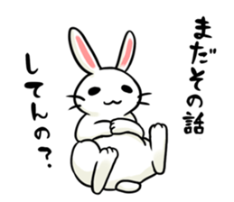 Invective rabbit 3 sticker #14204830
