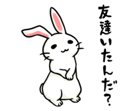 Invective rabbit 3 sticker #14204850