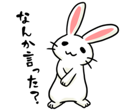 Invective rabbit 3 sticker #14204859