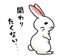 Invective rabbit 3 sticker #14204868