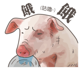 Pig daily life sticker #14205532