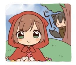 Wolf and the Little Red Riding Hood sticker #14206198