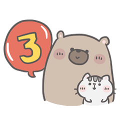Mr. bear and his cutie cat 3