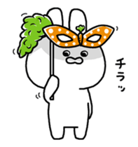 Moving rabbit!! sticker #14207993