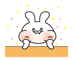 Moving rabbit!! sticker #14207997