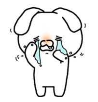 Moving rabbit!! sticker #14208003