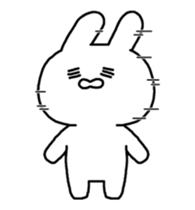 Moving rabbit!! sticker #14208008