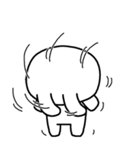 Moving rabbit!! sticker #14208009