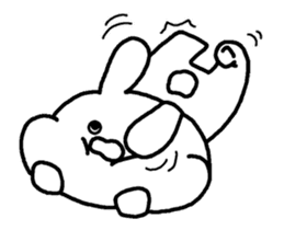 Moving rabbit!! sticker #14208011