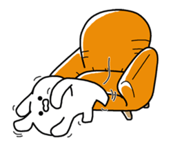 Moving rabbit!! sticker #14208012