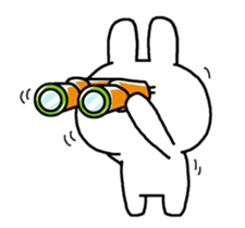 Moving rabbit!! sticker #14208013