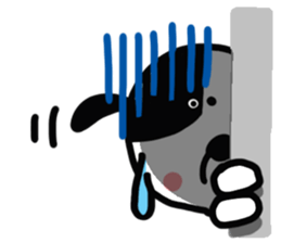 Reaction 2 of a cute dog. sticker #14208020