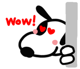 Reaction 2 of a cute dog. sticker #14208021