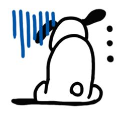 Reaction 2 of a cute dog. sticker #14208022