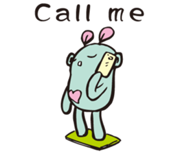 A little monster is cute & strange sticker #14208122