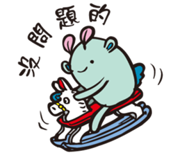 A little monster is cute & strange sticker #14208130