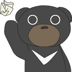 Animated! The cute Bear PEACH's Sticker