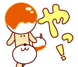 mitarashi-dango dog 2 sticker #14208950