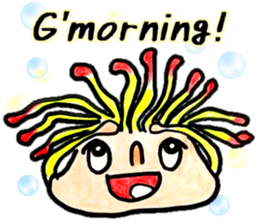 Colorful sea anemone!! sticker #14209590