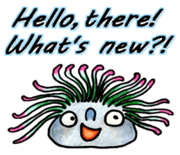 Colorful sea anemone!! sticker #14209597