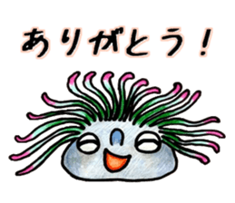 Colorful sea anemone!! sticker #14209624