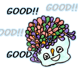 Colorful sea anemone!! sticker #14209627