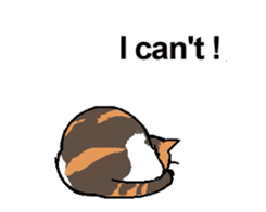 Animated Tortoiseshell cat. sticker #14210247