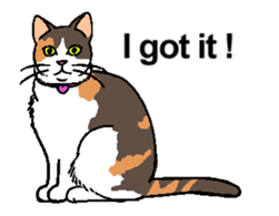 Animated Tortoiseshell cat. sticker #14210250