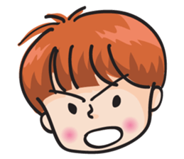 Gold hair boy sticker #14211039