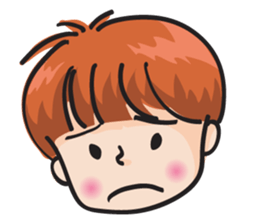 Gold hair boy sticker #14211041